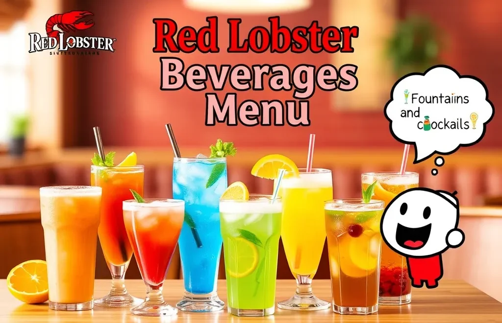 red lobster beverages menu