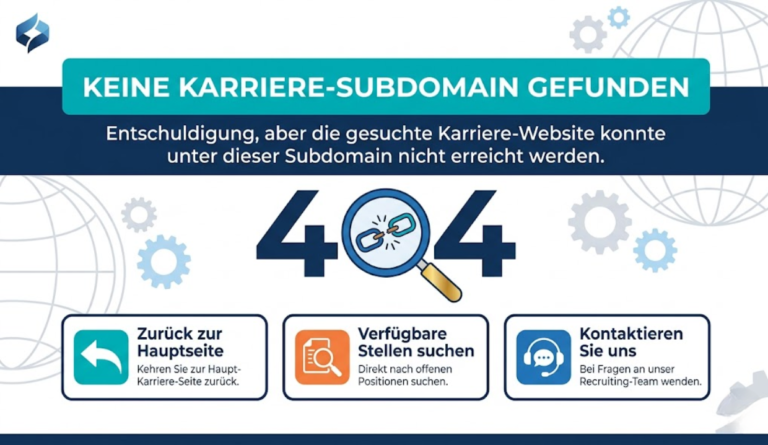 Warum keine Karriere-Subdomain gefunden und wie lösen das